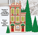 Christmas Village Apartments Color Poster