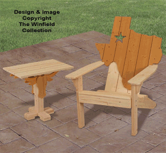 Product Image of Adirondack Texas Chair & Longhorn Side Table Plans