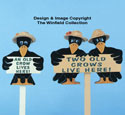Old Crow Yard Sign Pattern