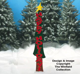 Product Image of Slender Holiday Tree Wood Pattern