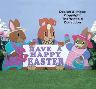 Bunny Family Greetings Woodcraft Pattern