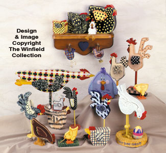 Product Image of Funky Chickens Woodcraft Pattern