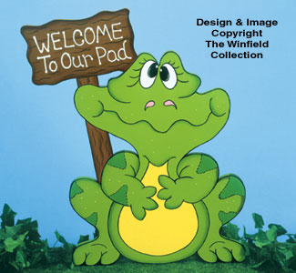 Product Image of Ribbit Welcome Sign Woodcraft Pattern
