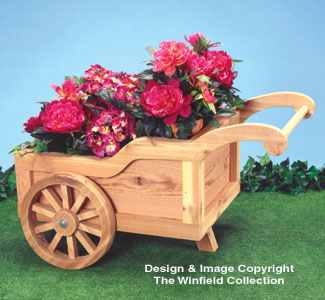 Product Image of Peddlers Cart Planter Wood Pattern 