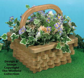 Product Image of Patio Basket Planter #2 Wood Pattern