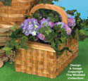 Patio Basket Planter #4 Wood Pattern