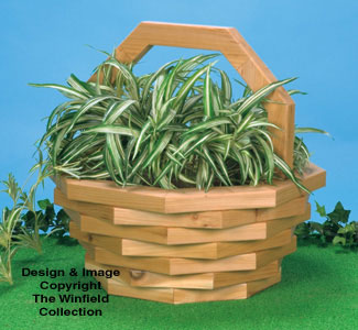 Product Image of Basket Planter #3 Wood Pattern