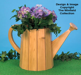 Watering Can Planter Wood Pattern
