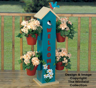 Product Image of Welcome Birdhouse Planter Woodworking Plan