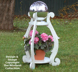 Product Image of Gazing Ball Plant Stand Woodworking Plan