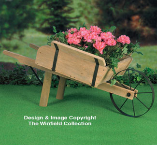 Product Image of Rustic Wheelbarrow Planter Wood Pattern