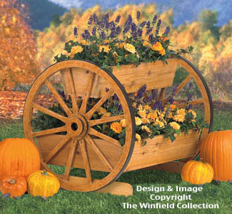 Product Image of Wagon Wheel Planter Wood Plan