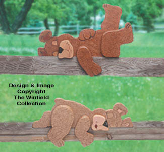 Product Image of Teddy Bear Rail Pets Woodcraft Pattern