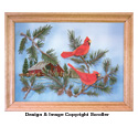 Country Cardinals Scroll Saw Art Pattern