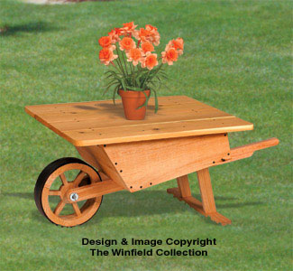 Product Image of Wheelbarrow Table Woodworking Plan 