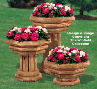 Product Image of Landscape Timber Pedestal Planter Trio Plan