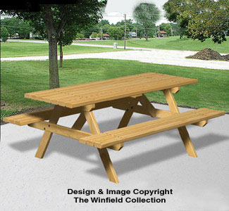 Product Image of 2 X 4 Picnic Table Woodworking Pattern 