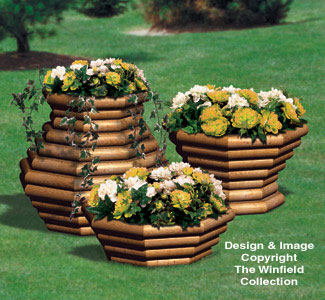 Product Image of Landscape Timber Planter Trio #3 Wood Pattern