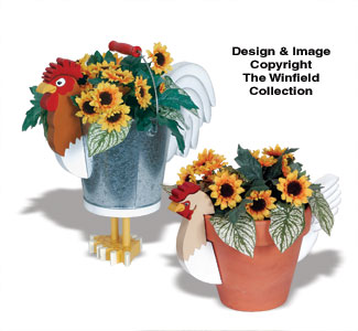 Product Image of Rooster & Hen Planter Woodworking Pattern