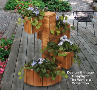 Product Image of Cedar Spiral Planter Woodcrafting Plans 