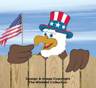 Product Image of Eagle & Patriotic Eagle Fence Peekers Pattern