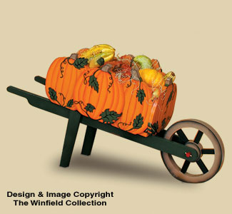 Product Image of Pumpkin Wheelbarrow Wood Pattern