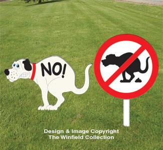 Product Image of Doggie NO-GO Signs Woodcraft Pattern
