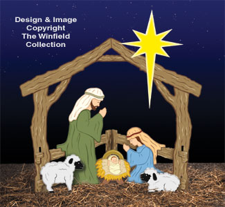 Product Image of  Large Colorful Silent Night #1 Pattern (Nativity)