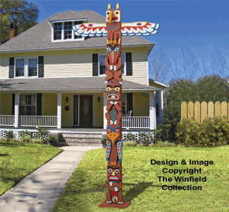 Large American Indian Totem Pole Plans