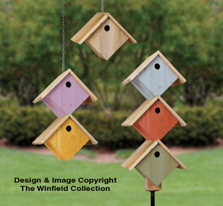 Product Image of Pallet Wood Stacked Birdhouses Plan