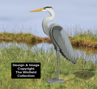 Product Image of 3D Life-Size Blue Heron Wood Pattern