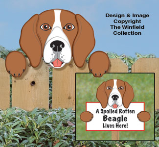 Product Image of Beagle Fence Peeker Pattern