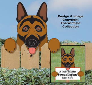 Product Image of German Shepherd Fence Peeker Pattern