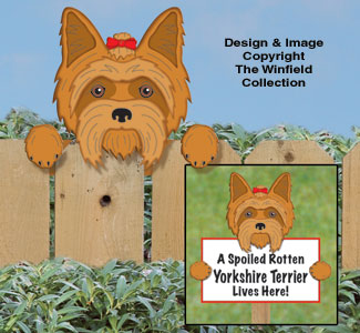 Yorkshire Terrier Fence Peeker Pattern