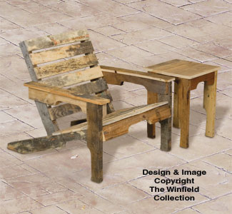 Pallet Wood Adirondack Chair and Table Plan