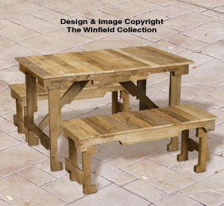 Product Image of Pallet Wood Table and Benches Plan