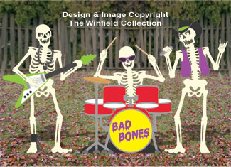 Product Image of Skeleton Rock Band Woodcraft Pattern