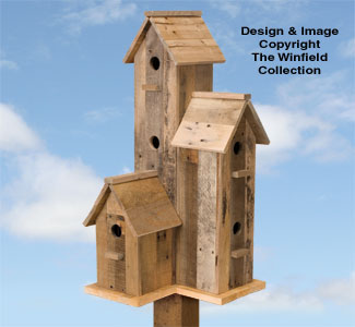Product Image of Pallet Wood 6-Room Birdhouse Plan