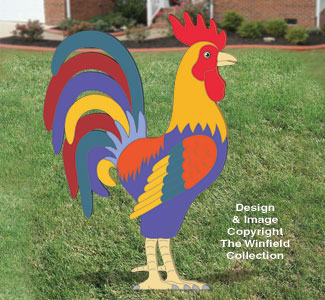 Product Image of Giant Proud Yard Rooster Woodcraft Pattern