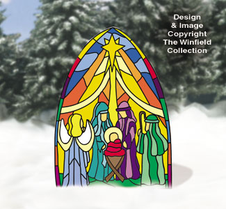 Large Dazzling Nativity Color Poster