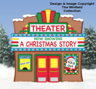 Gingerbread Movie Theater Woodcraft Pattern