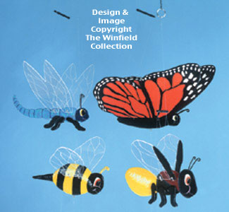 Product Image of Bug Wind Mobiles Woodcraft Pattern