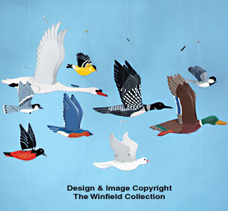 Product Image of 9 Wild Bird Wind Mobile Patterns Set #3