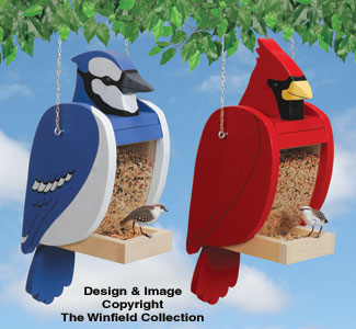 Product Image of Cardinal & Blue Jay Shaped Feeder Set