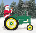 Waving Side View Santa #2 and Tractor Pattern Set