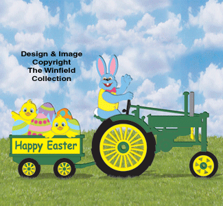 Product Image of Waving Bunny, Tractor & Easter Wagon Pattern Set