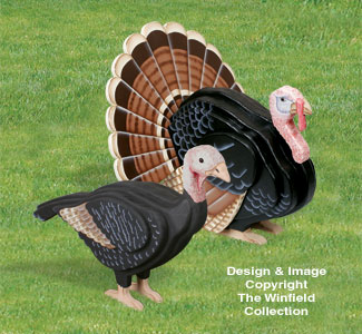 3D Life-Size Turkeys Pattern Set