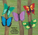 Giant Bright Butterflies Wood Pattern