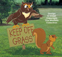 Keep Off Grass!  Wood Pattern