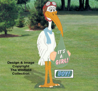 Product Image of Special Delivery Stork Woodcraft Pattern